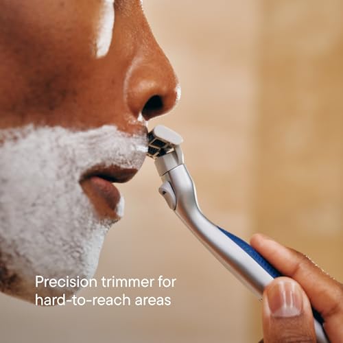 Harry's Plus Razor Shaving Kit for Men - Premium Handle and 3 Razor Blade Cartridges - Advanced Pivoting System - Tide