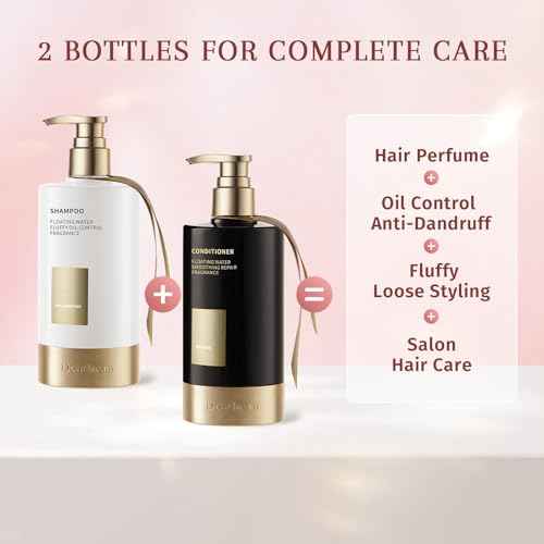 Dear Irean Shampoo and Conditioner Set, Fluffy Fragrance Hair Care For Dry&Damaged Hair, Paraben-Free Shampoo and Conditioner for Women&Men-Made with Keratin, Gifts for Birthday/Christmas (12.4oz x2)