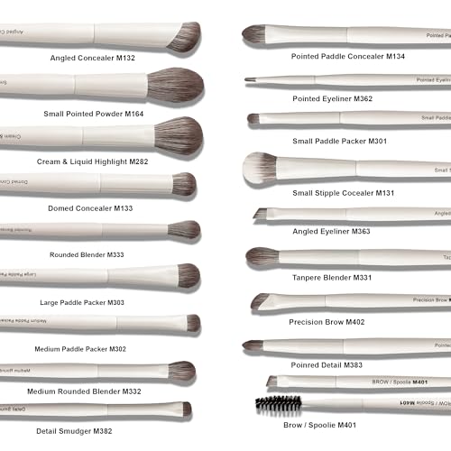 30-Piece Makeup Brush Set with Soft Synthetic Bristles | White