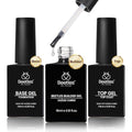 Beetles Builder Gel Set with Base & Top Coat - Clear Gel for Nails