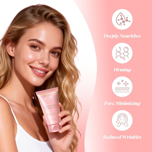 GDS. AUVIE Collagen Night Wrapping Mask (2.54 fl oz), auvie Peel-off Night Mask With Applicator, Deeply Nourish &Moisturize & Firm Skin,the Ideal Gifts for Women and Teen Girls (1pc)