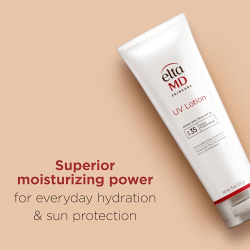 EltaMD UV Lotion Body Sunscreen, SPF 30+ Sunscreen, Body Lotion with SPF Made with Zinc Oxide and Hyaluronic Acid, 8.0 oz Pump