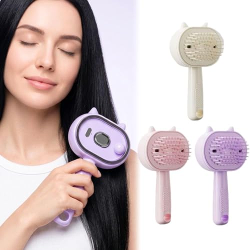 Electric Spray Massage Comb with Mist Function - Anti-Static Hair Brush