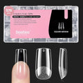 Beetles Medium Square Gel Nail Tips - 576 Pcs, 12 Sizes, Pre-Etched