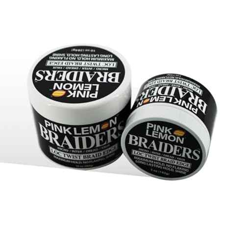 PINK LEMON Braiding Gel - Maximum Hold, No Flaking, Long Lasting Hold, High Shine. For Micro, Inter, Dread, Faux, Loc, Twist, Braid, Edge. (10 oz)