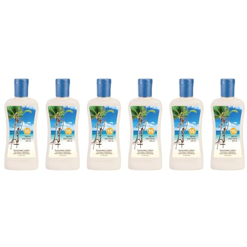 Panama Jack Sunscreen Suntan Lotion - SPF 15, Broad Spectrum UVA/UVB Protection, PABA, Paraben, Gluten & Cruelty Free, 6 FL OZ (Pack of 6)