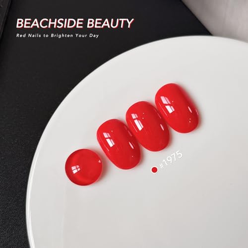 GAOY Red Gel Nail Polish 16ml Soak Off UV LED for Nail Art & Manicure