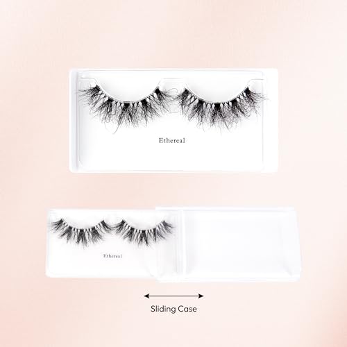 i•ENVY Airy Mink False Eyelashes - 100% Real Mink, Clear Band