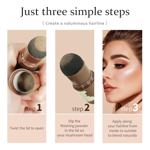 Eyebrow Stamp & Powder Kit with 10 Stencils - Dark Brown