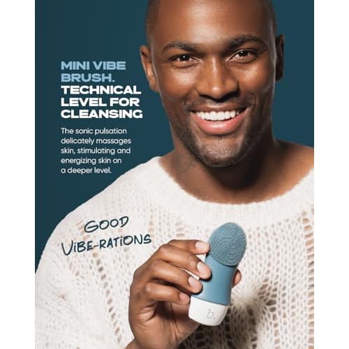 Buttah Skin by Dorion Renaud Buttah Mini Vibe Cleansing Brush with Stand ? New & Improved Technology for Deep Cleansing & Gentle Exfoliation - Sonic Pulsating Face Brush for Men & Women