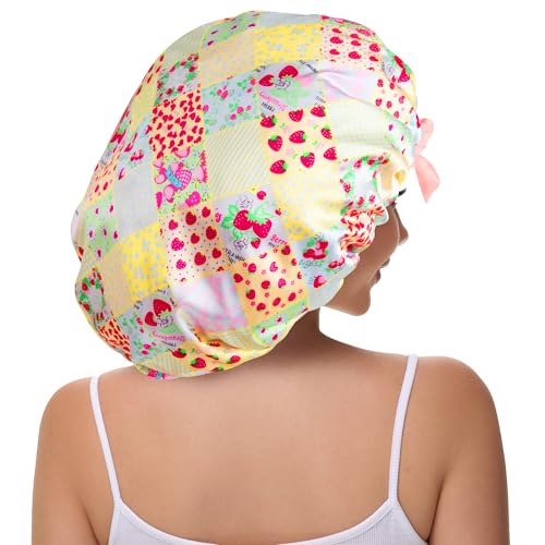 Silk Double Layer Bonnet with Tie for Women's Hair