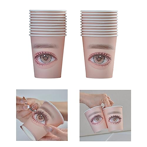 Eyelash Practice Paper Cups - 20 Pieces for Lash Extension Training