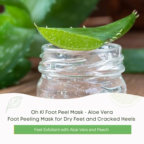 Aloe Vera Foot Peel Mask - Exfoliating for Dry, Cracked Feet