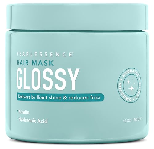 Pearlessence Glossy Hair Mask with Keratin & Hyaluronic Acid 12oz