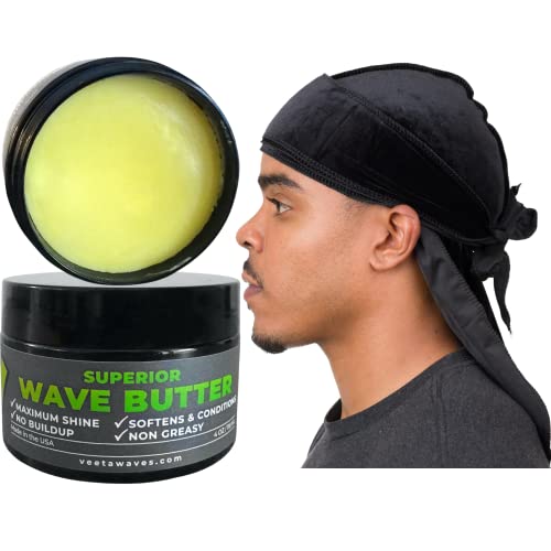 Veeta Superior Wave Butter Superior Black Velvet Durag Bundle