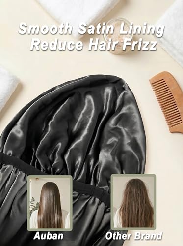 Auban Extra Large 16" Shower Cap with Satin Lining