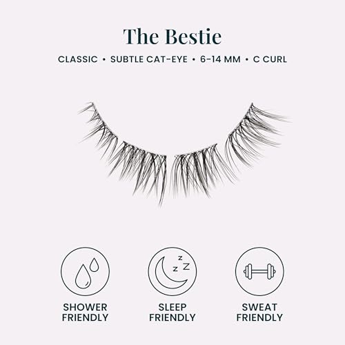 FlutterHabit Underlash Extensions 2 Pair, 6-14mm Cat Eye Lash Clusters