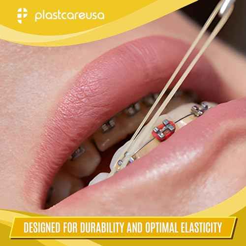 1000 (3/16" Rabbit, Heavy 6.5 Oz) Orthodontic Latex Elastic Rubber Bands for Braces - Multi-Size Dental Elastics Kit, Heavy-Duty Ortho Bands for Gap Closure & Teeth Alignment (10 Bags of 100)