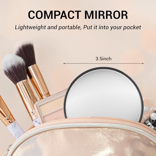 10X 20X 30X Magnifying Mirror Set - 3.5" Travel Mirrors
