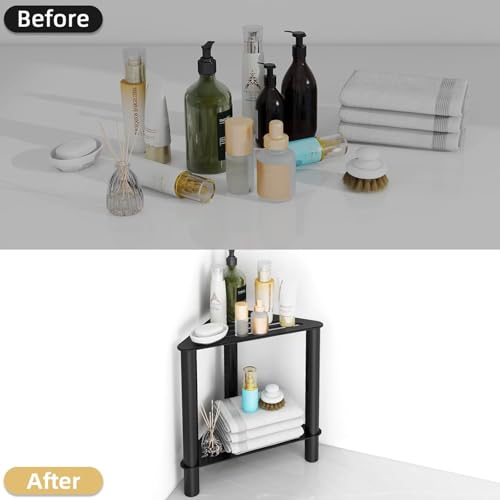 Stainless Steel Shower Stool with Storage Shelf