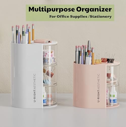 Lukzeezo Hair Accessories Organizer with Hooks & Rotating Drawer