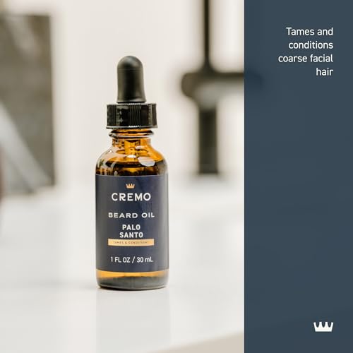 Cremo Beard Oil,Palo Santo (Reserve Collection),1 fl oz - Restore Natural Moisture and Soften Your Beard To Help Relieve-Beard Itch,(Pack of 2)