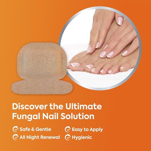 Natural Vine Toenail Fungus Treatment Patches - Extra Strength 1% Tolnaftate, 32 Patches for Overnight Renewal