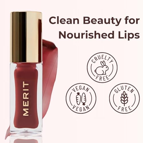 Merit Shade Slick Classics Tinted Lip Oil - Sangria - Deep Berry