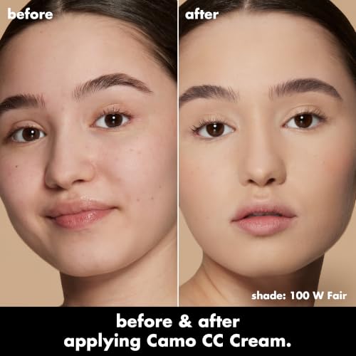 e.l.f. Camo CC Cream SPF 30 - Medium to Full Coverage Face Foundation, Fair 100 W, 1.05 oz