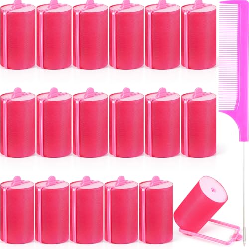 Syhood 18 Pcs Satin Foam Hair Rollers 1.42 Inch