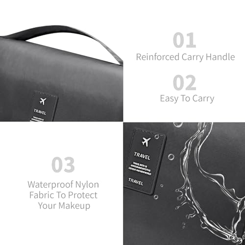 Lcsmaokin Large Capacity Travel Toiletry Bag - Waterproof & Hangable
