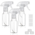 4oz Plastic Spray Bottles - 3 Pack with Adjustable Nozzle