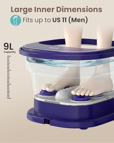 Puboo Electric Foot Bath Massager with Heat & Remote Control