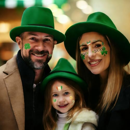 32 St Patrick's Day Temporary Tattoos - Shamrock & Clover Stickers