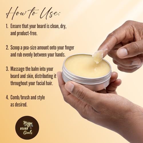 Beard Balm for Men - Cocoa Lust - Deep Conditioning Mustache & Beard Care for Growth, Softening, Grooming, & Styling - Shea Butter, Beeswax, & All Natural Oils - 2oz