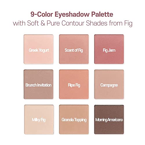 ETUDE Play Color Eyes | 9 Color Eyeshadow Palette With Soft & Pure Contour Shades (Casa Fig)