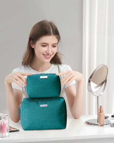 Narwey Small Makeup Bag with Compartments - Teal