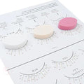 Lash Extension Practice Chart Kit with 5 Eye Sponges