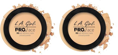 L.A. Girl Pro.Face Matte Pressed Powder - Oil Control, Pack of 2