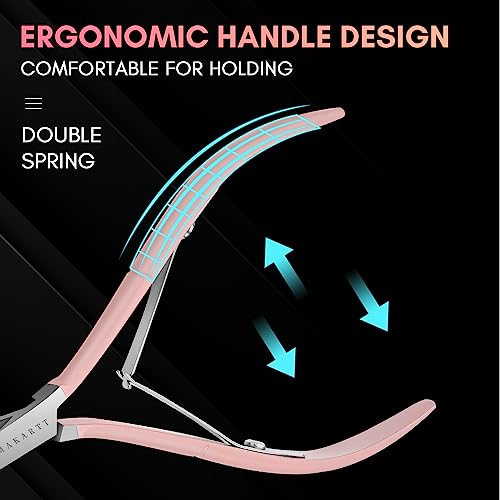 Makartt Precision Cuticle Nipper - Pink Stainless Steel Full-Jaw Trimmer