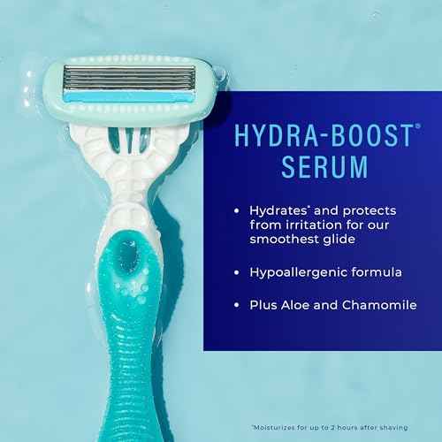 Schick Hydro Silk Sensitive Women's Disposable Razors, 6ct | 5-Blade Disposable Razors for Women Sensitive Skin | Travel Razor for Women