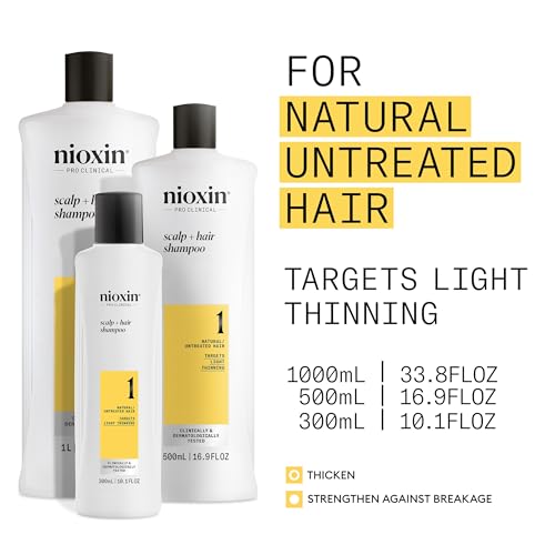 Nioxin System 1 Thickening Shampoo for Light Thinning Hair - Strengthen & Nourish