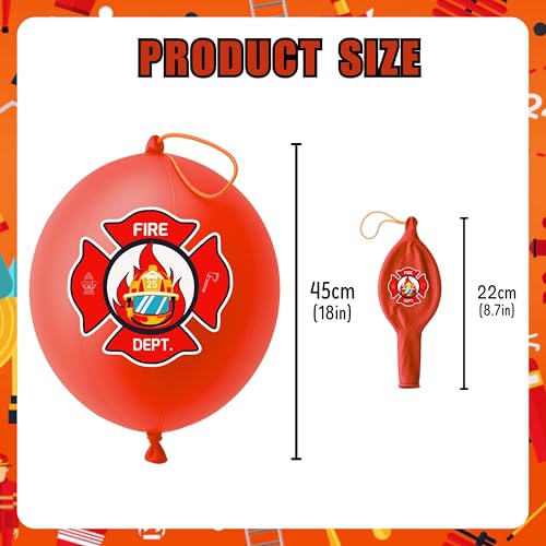 Firefighter Party Favors Set - 72 Pc with Balloons & Tattoos