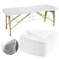 DEAYOU 30 PCS Disposable Fitted Massage Table Sheets, Elastic Spa Bed Covers, Breathable Non Woven Fabric Massage Table Protector for Tattoo, Hotel, Beauty Salon, Facial, Esthetician, 35" x 86", White
