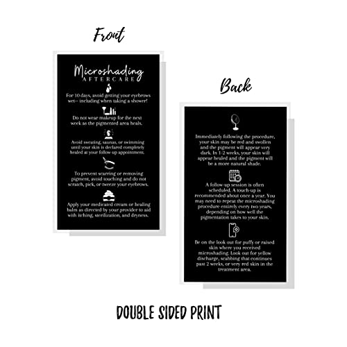 Microshading Aftercare Cards | 50 Pack Business Card Size