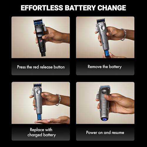 BaBylissPRO FXONE LO-PROFX Cordless Hair Clipper with Interchangeable Battery