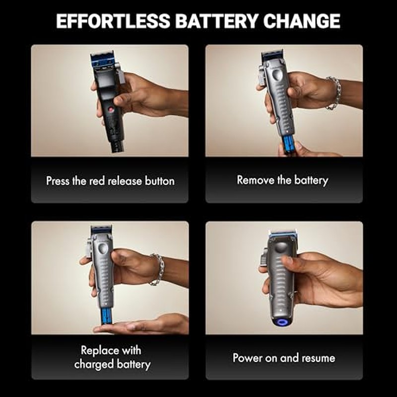 BaBylissPRO FXONE LO-PROFX Cordless Hair Clipper with Interchangeable Battery