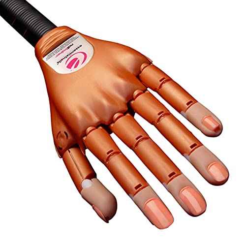 Nail Trainer¢ç Practice Hand INCLUDES 6 Hour On-Line Competition Level Nail Art Tuition By A Champion Nail Artist, Nail Extensions, Nail Art Manicure Training Hand &100 Practice Nails