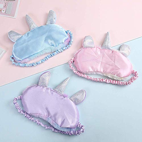 Pack of 1 Fur Unicorn Sleep Mask Plush Sleeping Eye Cover for Women Girls Home Sleeping Traveling (Unicorn)