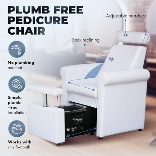 Buy-Rite Mona Lisa Plumb-Free Pedicure Chair with Retractable Base